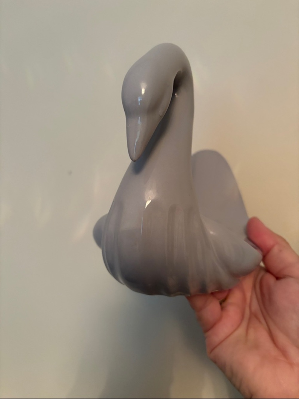 Gray Ceramic Swan Decorative Dish 1980s - Picture 2 of 4